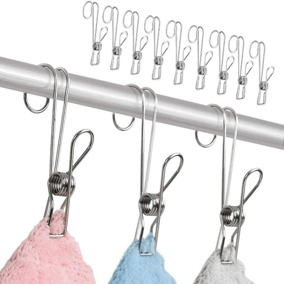 Rostfritt stål Metal Long Tail Clip (6 st/set)