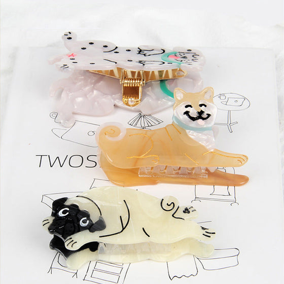 Söta djurhårklämmor