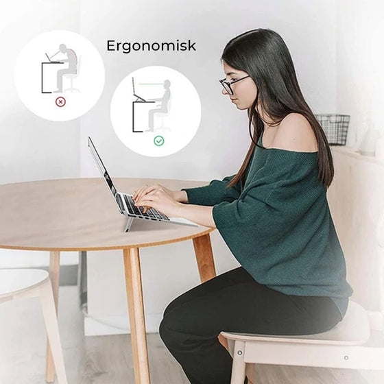 Bärbar hållare för surfplatta och telefon