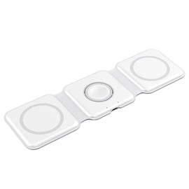 Vikbar 3-i-1 trådlös laddare