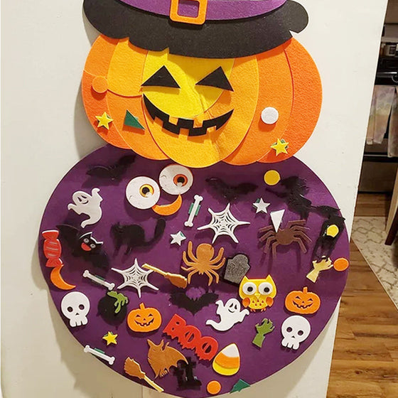 Ny DIY Halloween filtpumpahäxa Det perfekta sättet att dekorera ditt hus med dina små pumpor! 🎃