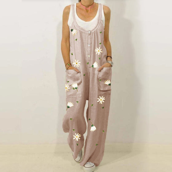 Jumpsuit med blommönster