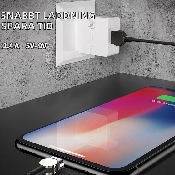 Magnetisk laddning sladd  180 graders rotation