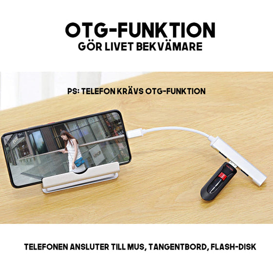 Höghastighets USB Typ C HUB 4-portar