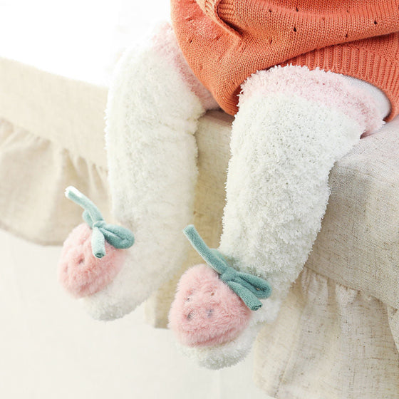 Baby Vinter Fluffy Fuzzy Slipper Sockor