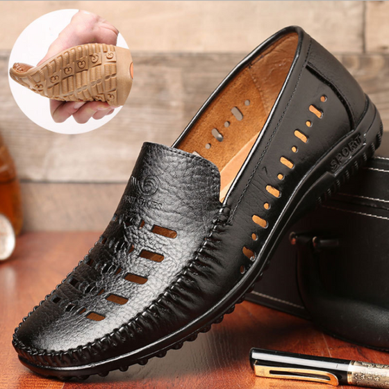 Andningsbara Läder Herrskor