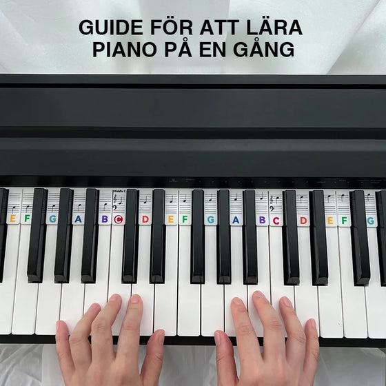 Löstagbara notetiketter för pianoklaviatur