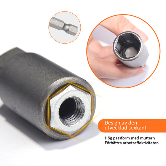 Extra Djup HexBit Hylsbultmuttrar Bit Set