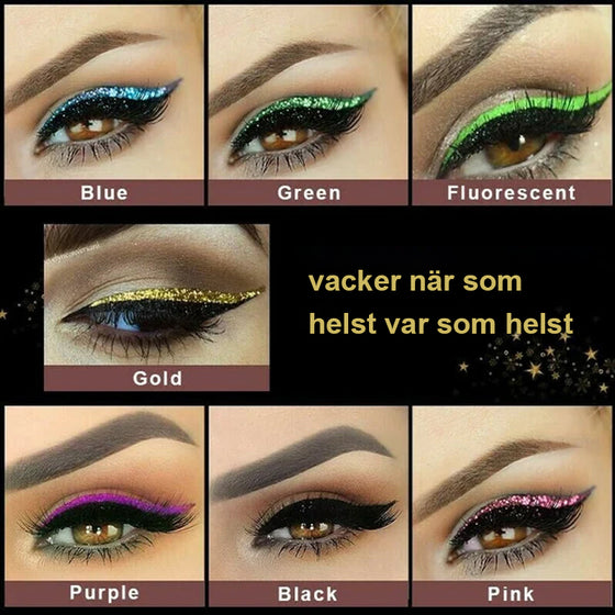 Vattentät och återanvändbar eyeliner och ögonfransdekal