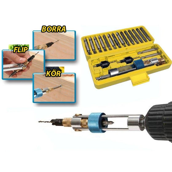 20 st borrskruvmejseluppsättning-legerat stål med hög hastighet