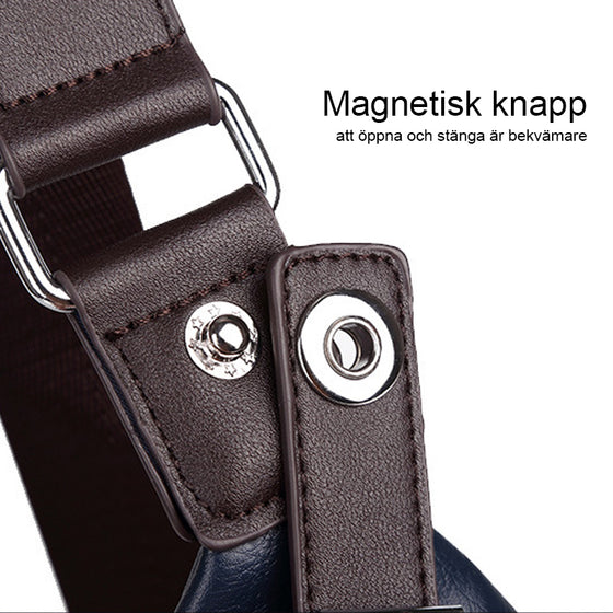 En axel crossbody-läder Bröstväska