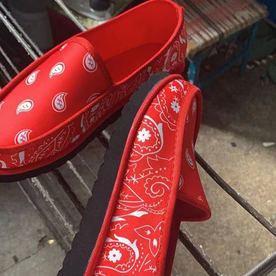 Bekväma bandana slip-on husskor