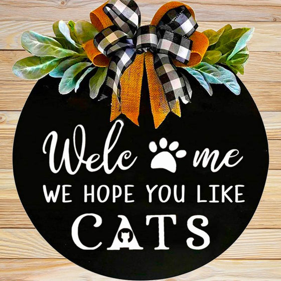 Välkommen träskylt | För hund- och kattägare