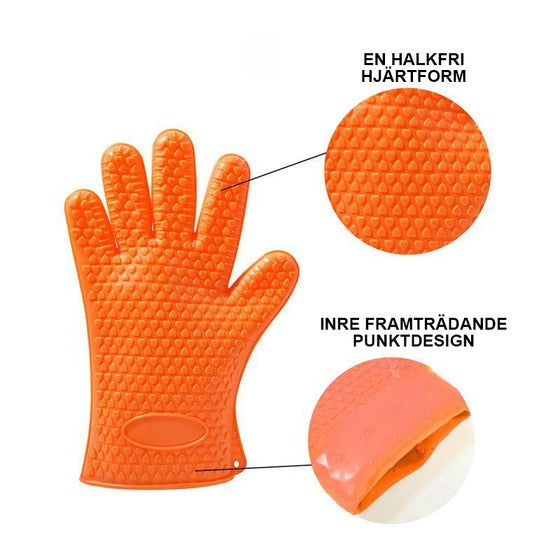Värmebeständiga silikonhandskar