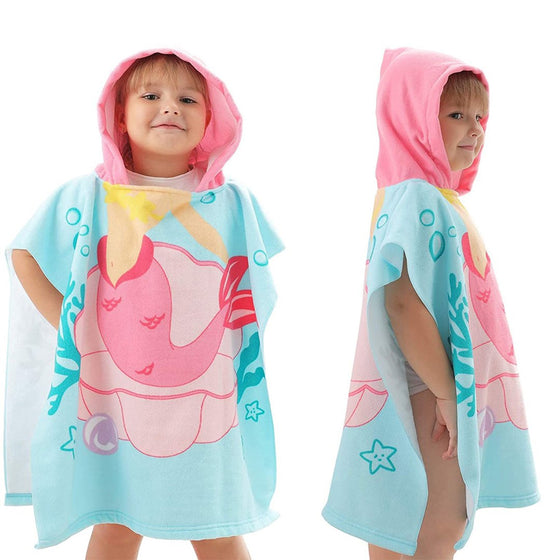 Strandhanddukar med huva för barn
