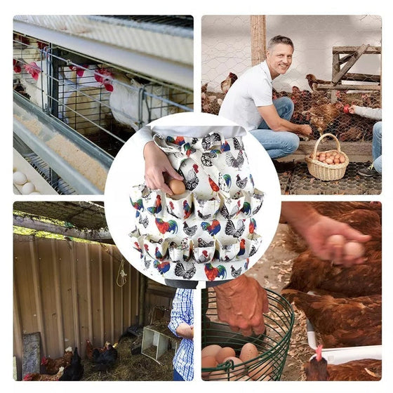 Multi-pocket ägg skördar arbetsförkläden