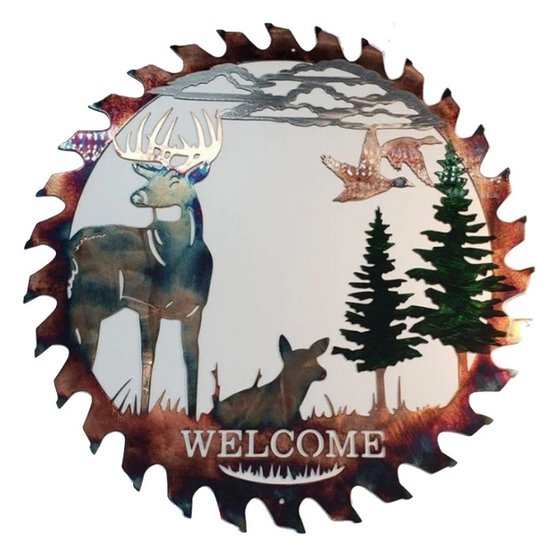 Metall Sågblad Väggdekor | Vintage heminredning