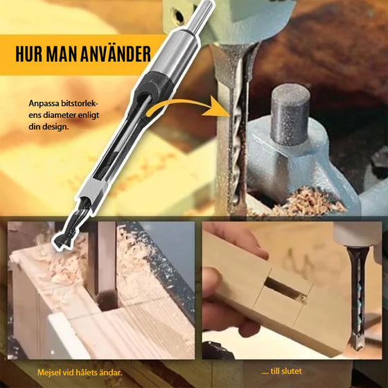 Fyrkantig trämejsel