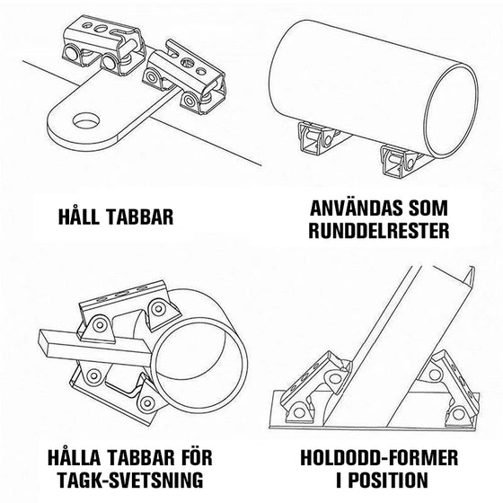 Justerbar magnetisk hållare för svetsning (2 ST / SET)