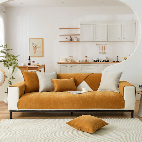 Herringbone Chenille Tyg Möbelsskyddsofföverdrag