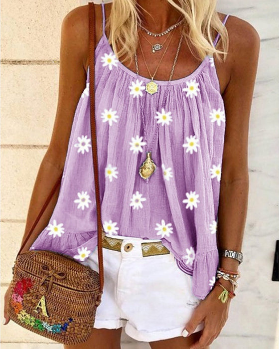 Blommönster Cami Top