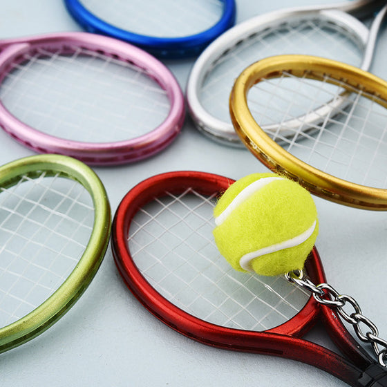 Nyckelring med minitennisracket
