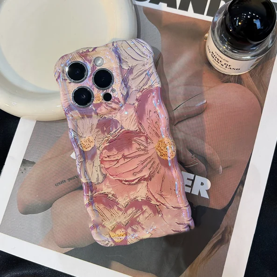 Färgglad oljemålning Iphone telefonfodral