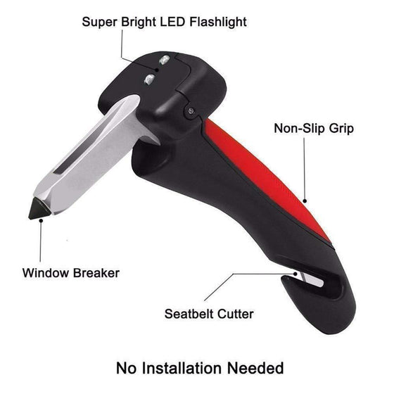 4 i 1 bilutrymningshammare och dörrhandtag