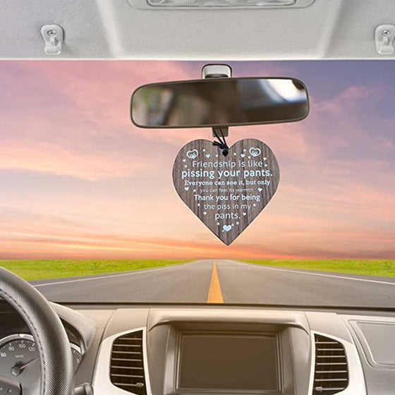 Vänskapdekorationer för julgran i trä