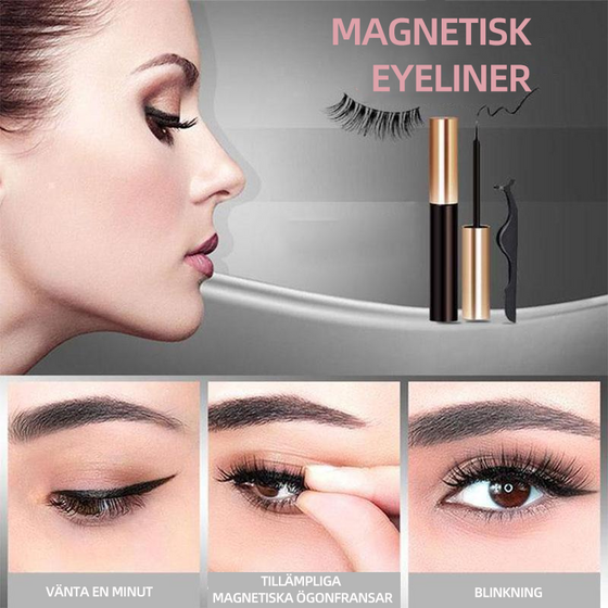 Ögonfransar Med Magnetisk Eyeliner