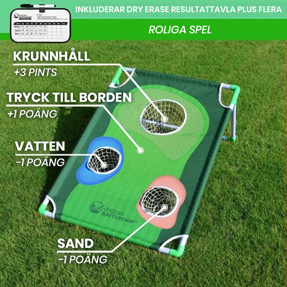 Bärbar utomhus golfspelset