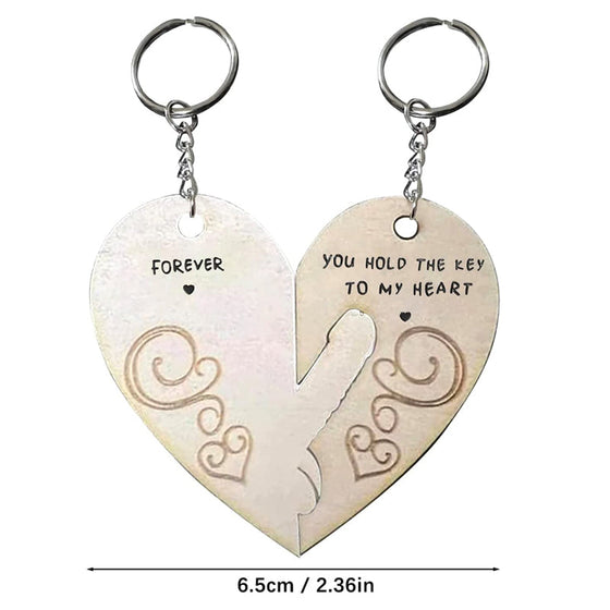 Du håller nyckeln till mitt hjärta för alltid Par Nyckelring