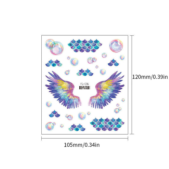 Glittrande Fe-fjärilsvingar