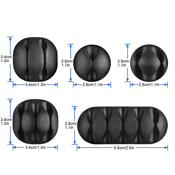 Kabelskyddssats med kabelklämmor (10 stycken)