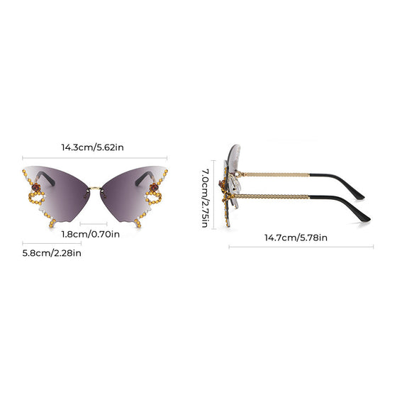 Diamond Butterfly solglasögon