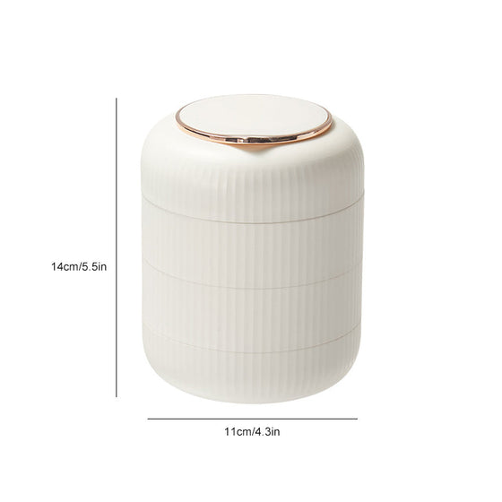 Roterande smyckesförvaring i flera lager