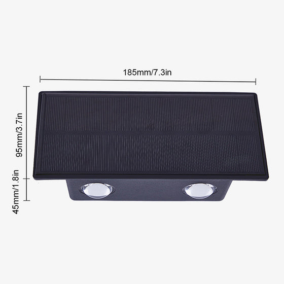 Solar utomhus vägglampa