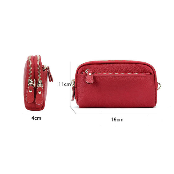 Dam lång plånbok i läder med stor kapacitet