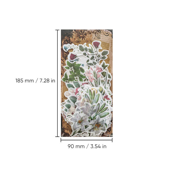 Set med klistermärken i Memory Garden-serien tillverkade av PET-material