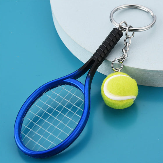 Nyckelring med minitennisracket