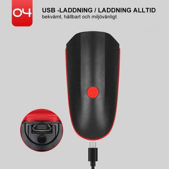 Cykel USB Laddningshorn Framljus