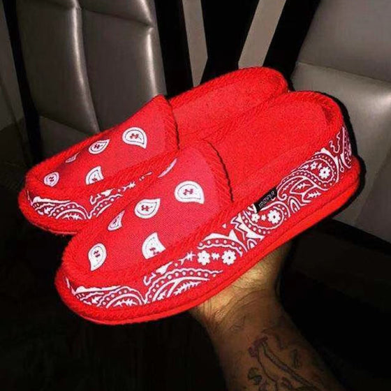 Bekväma bandana slip-on husskor