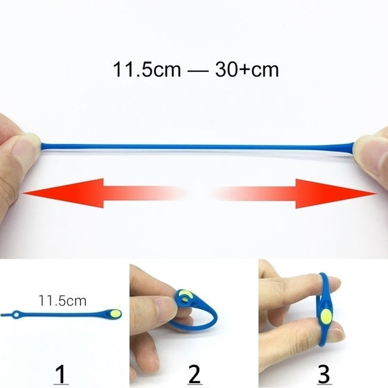 Knytfria silikon skosnören (en storlek passar alla)