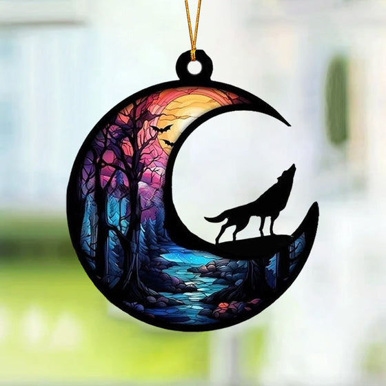 Ornament med djur på månen