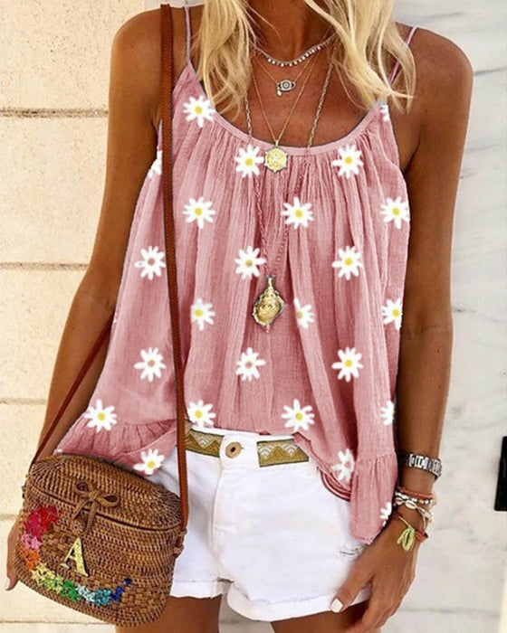 Blommönster Cami Top