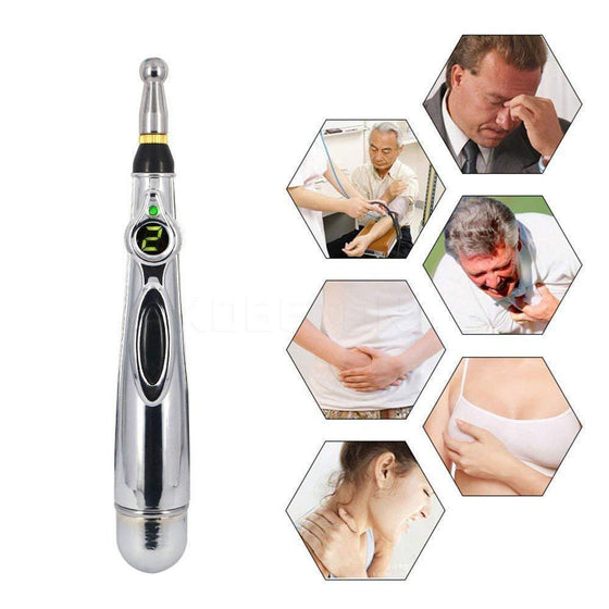 Bekväm elektrisk akupunkturmassagepenna