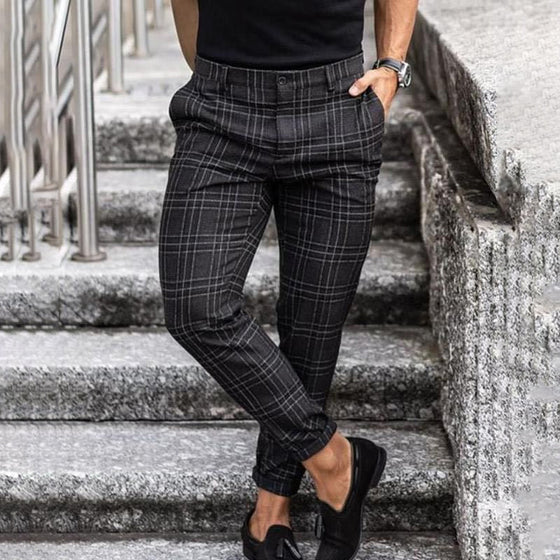 Mönstrade långa fritidsbyxor