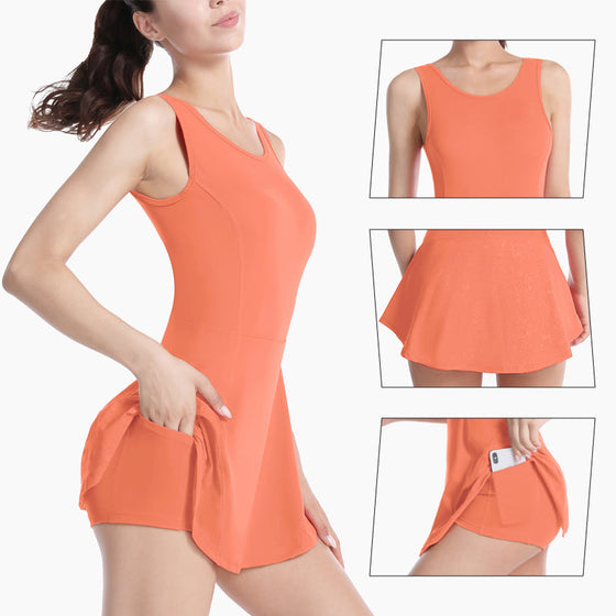 Dubbla lager sporttennisklänning