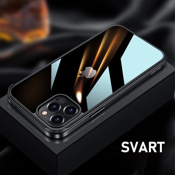 IPHONE 12-FODRAL MED METALLRAM