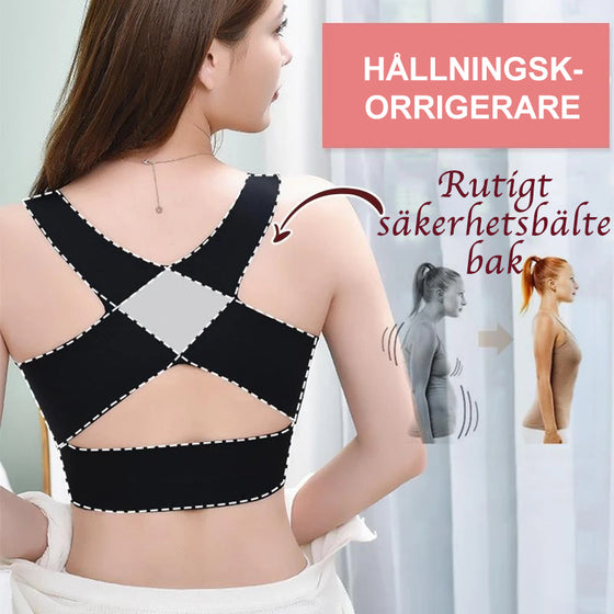 Sömlös BH-topp med spänne fram